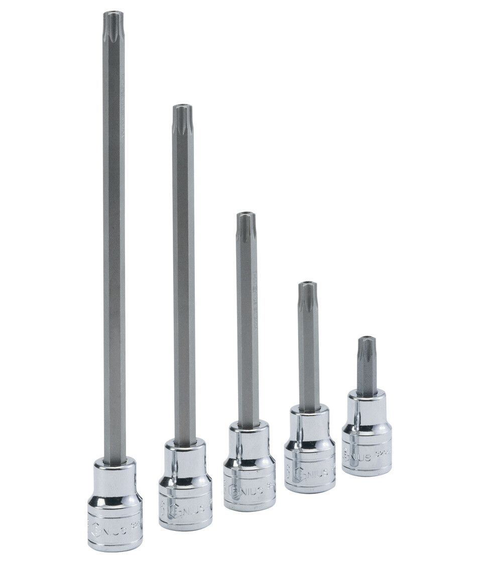 Genius Tools 3/8" Dr. T-25 Tamperproof Star Bit Socket, 50mmL - 308+7125