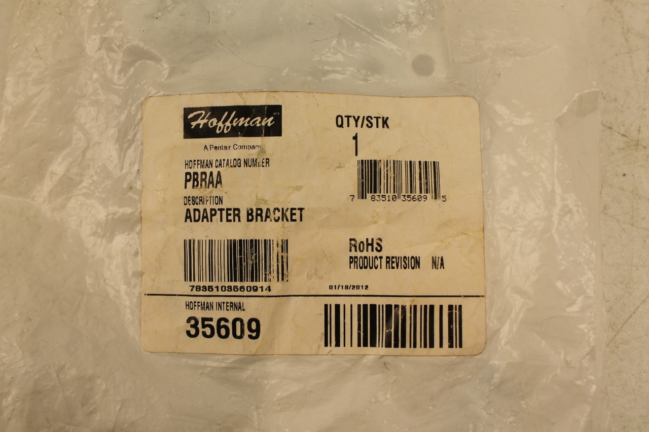 Hoffman 35609 PBRAA Adapter Bracket New In Bag