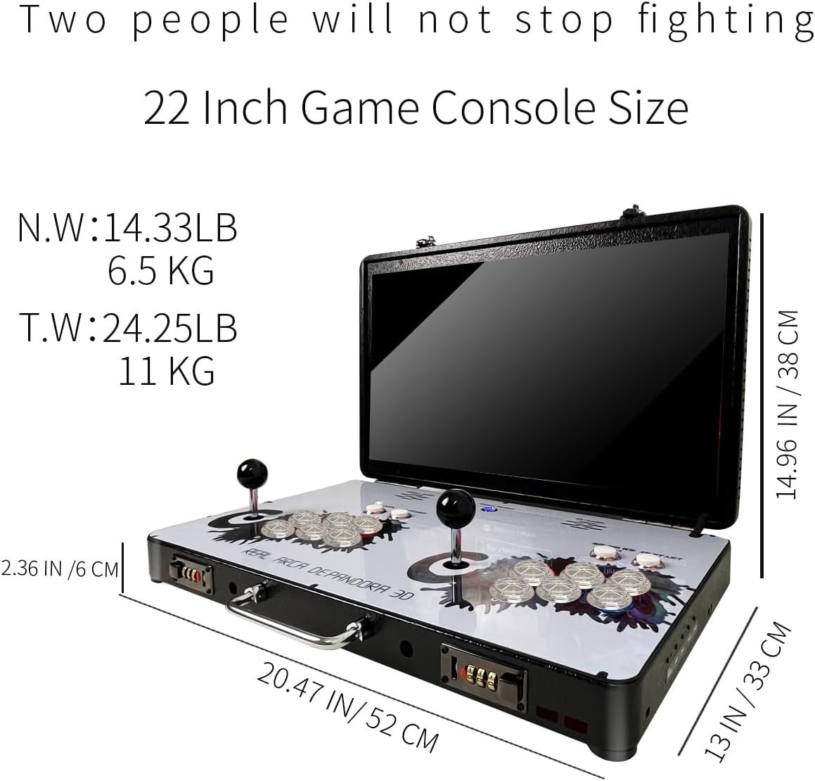 Handheld Metal Arcade Console with 20000 Games and Multiple Platform Support