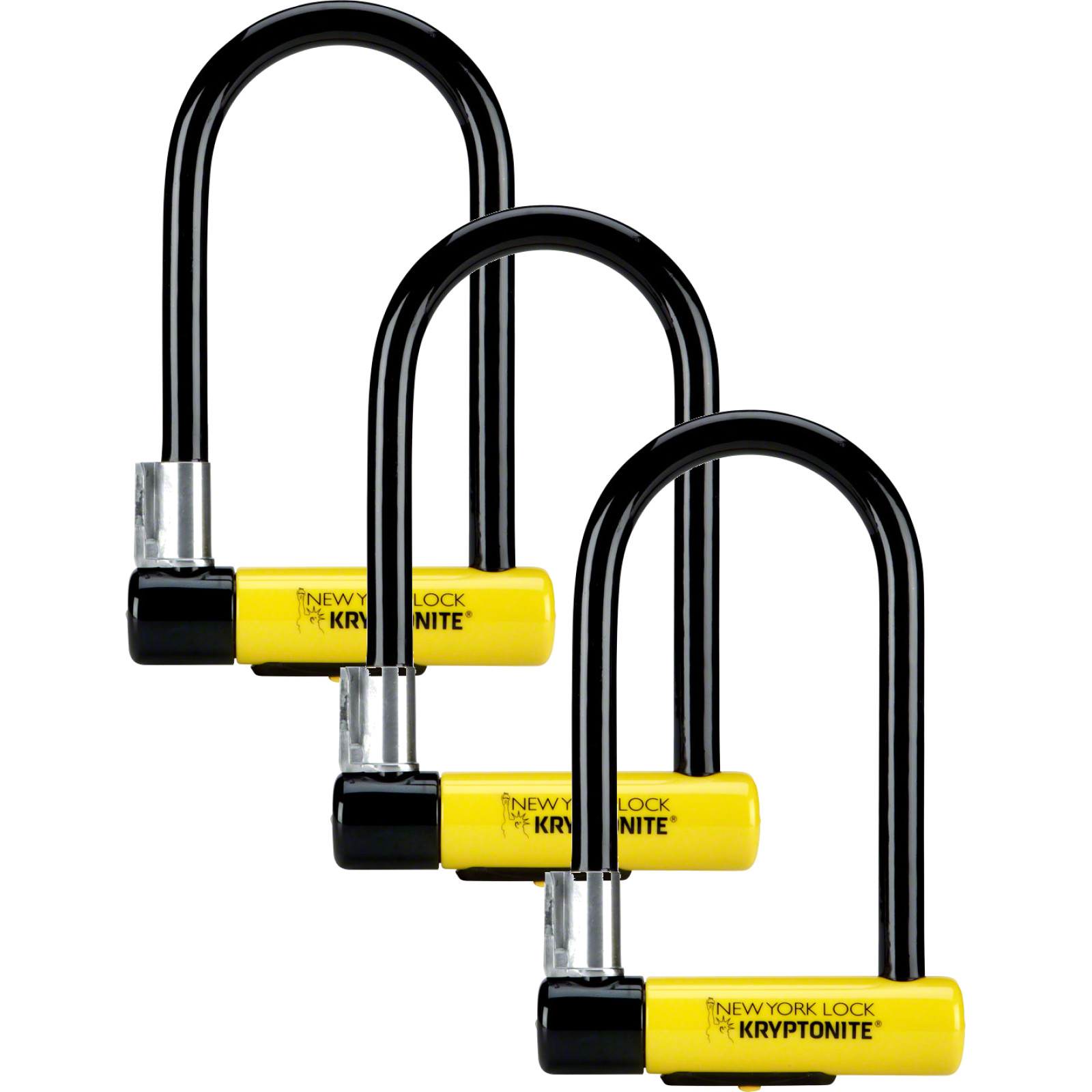Kryptonite York U-Lock 4x8 Keyed Black Bike Lock High-Security Steel, Transit