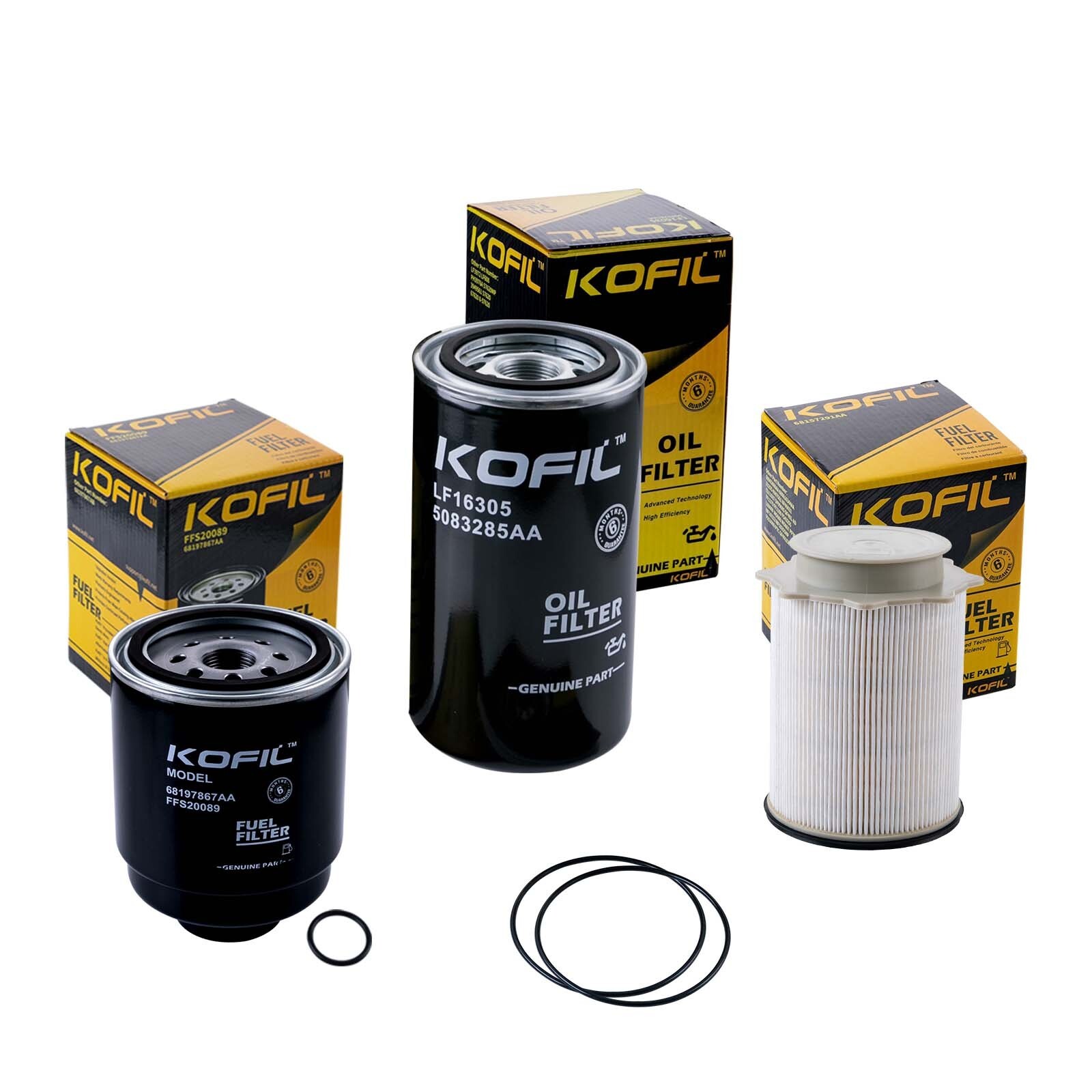 Fuel and Oil Filter Set For Dodge Ram 2500 3500 Cummins Diesel 6.7L 2013-2018