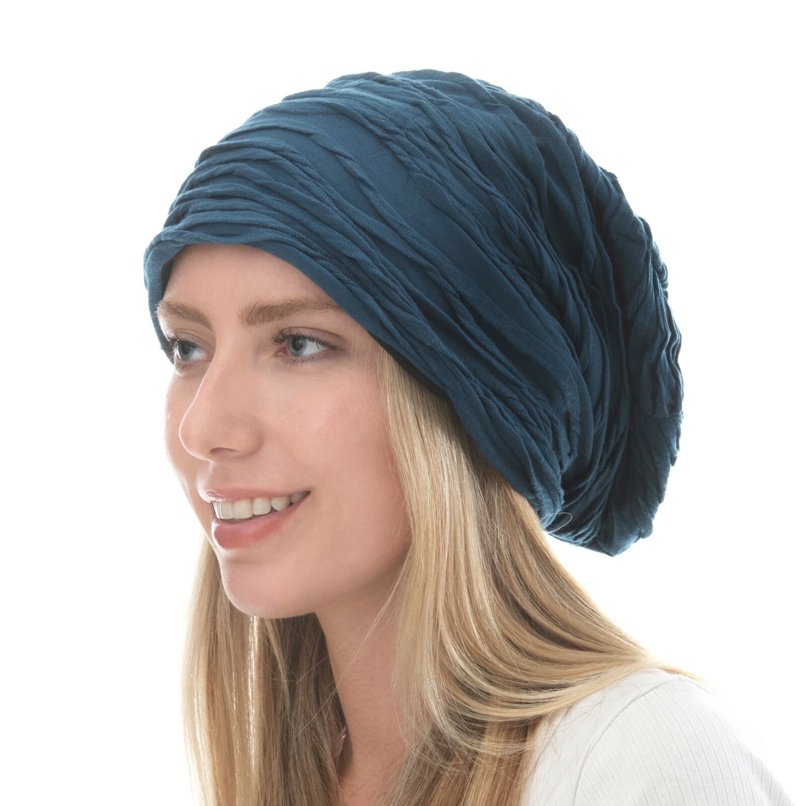 Beanie Hat - Winter Hat Unisex Baggy Wrinkled Slouch Fleece Lining Beanie 2800