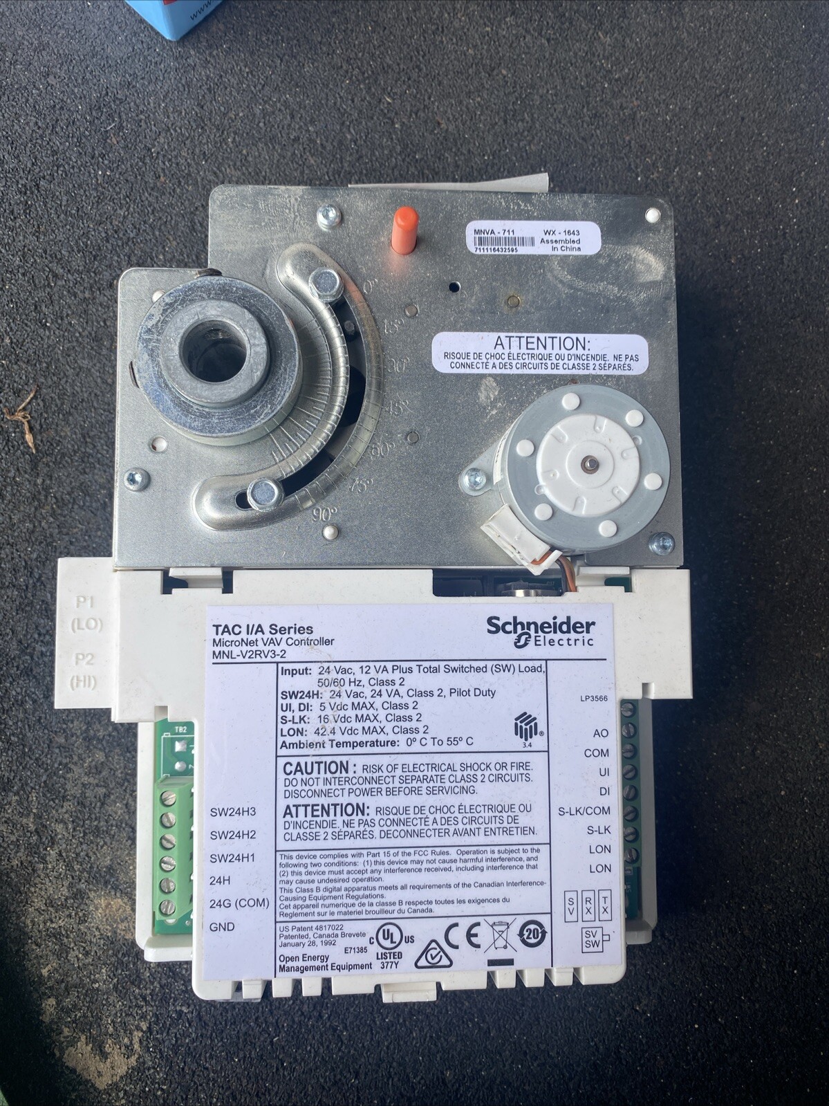 Schneider TAC I/A Series MicroNet VAV Controller
