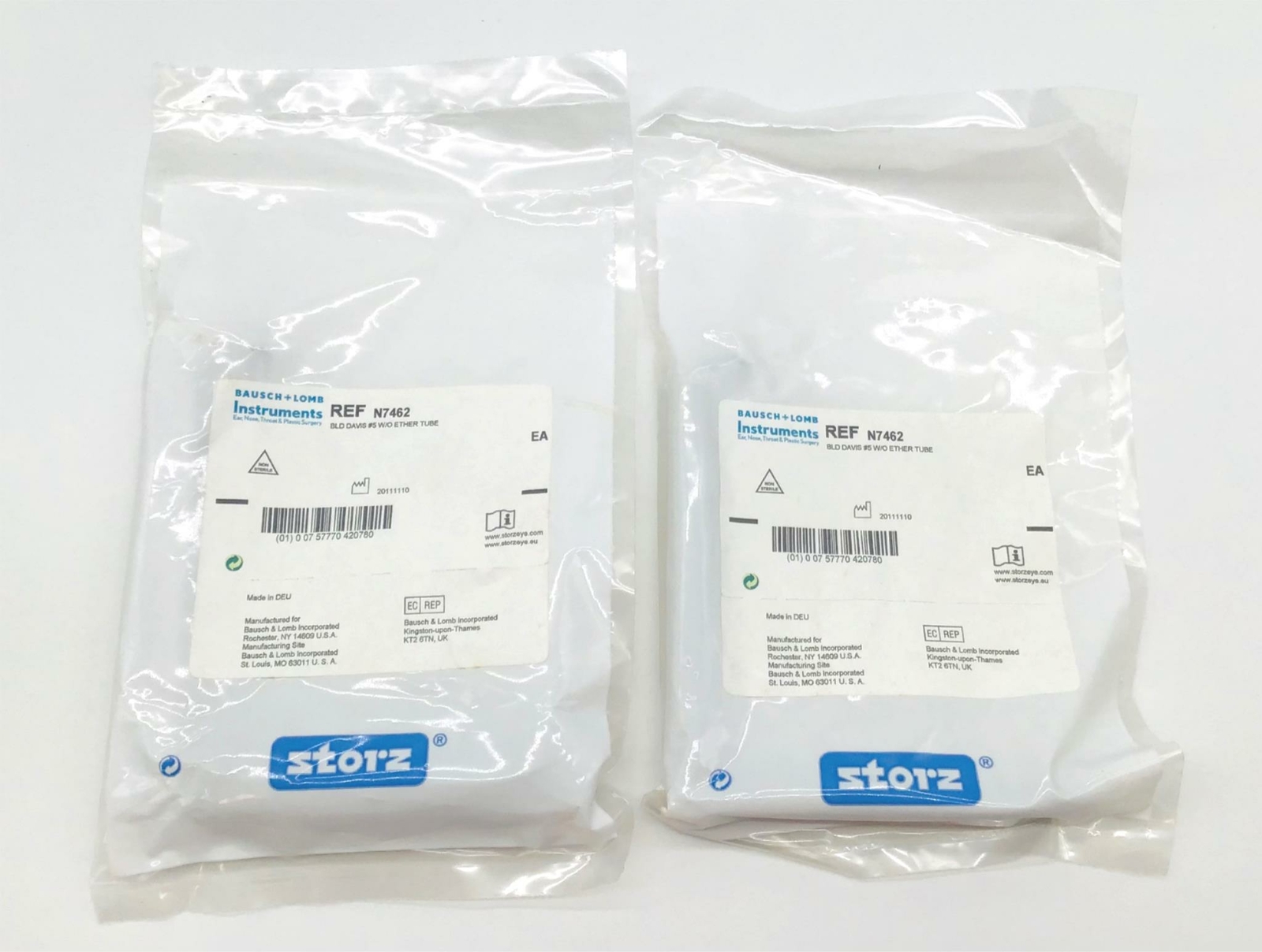 Storz N7462 Davis Mouth Gag Blade #5 - LOT of 2 - NEW