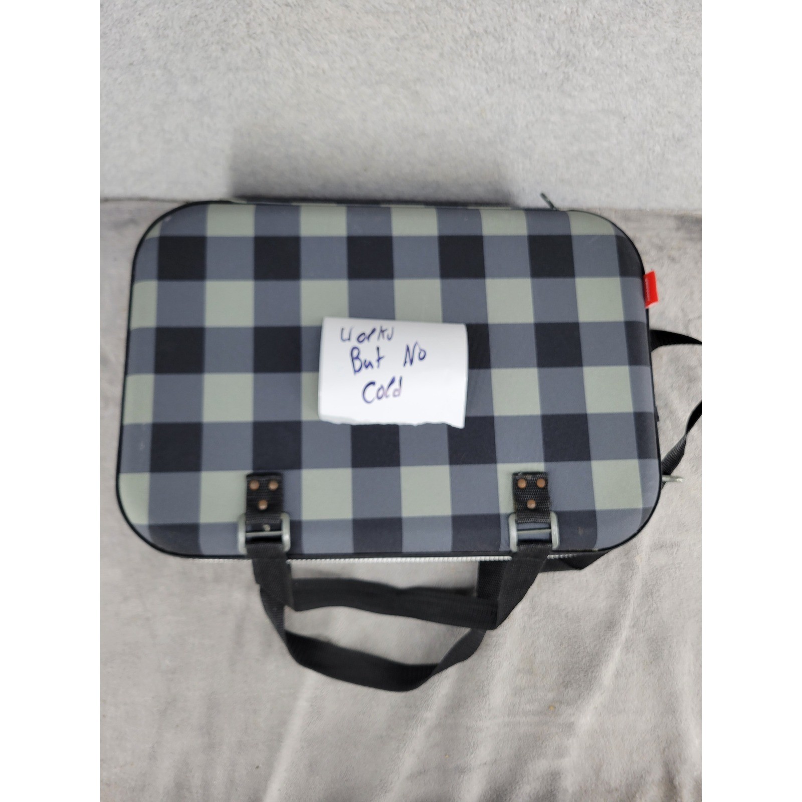 Crosley Messenger Portable Turntable Gray Plaid Record Player Works - No Cord
