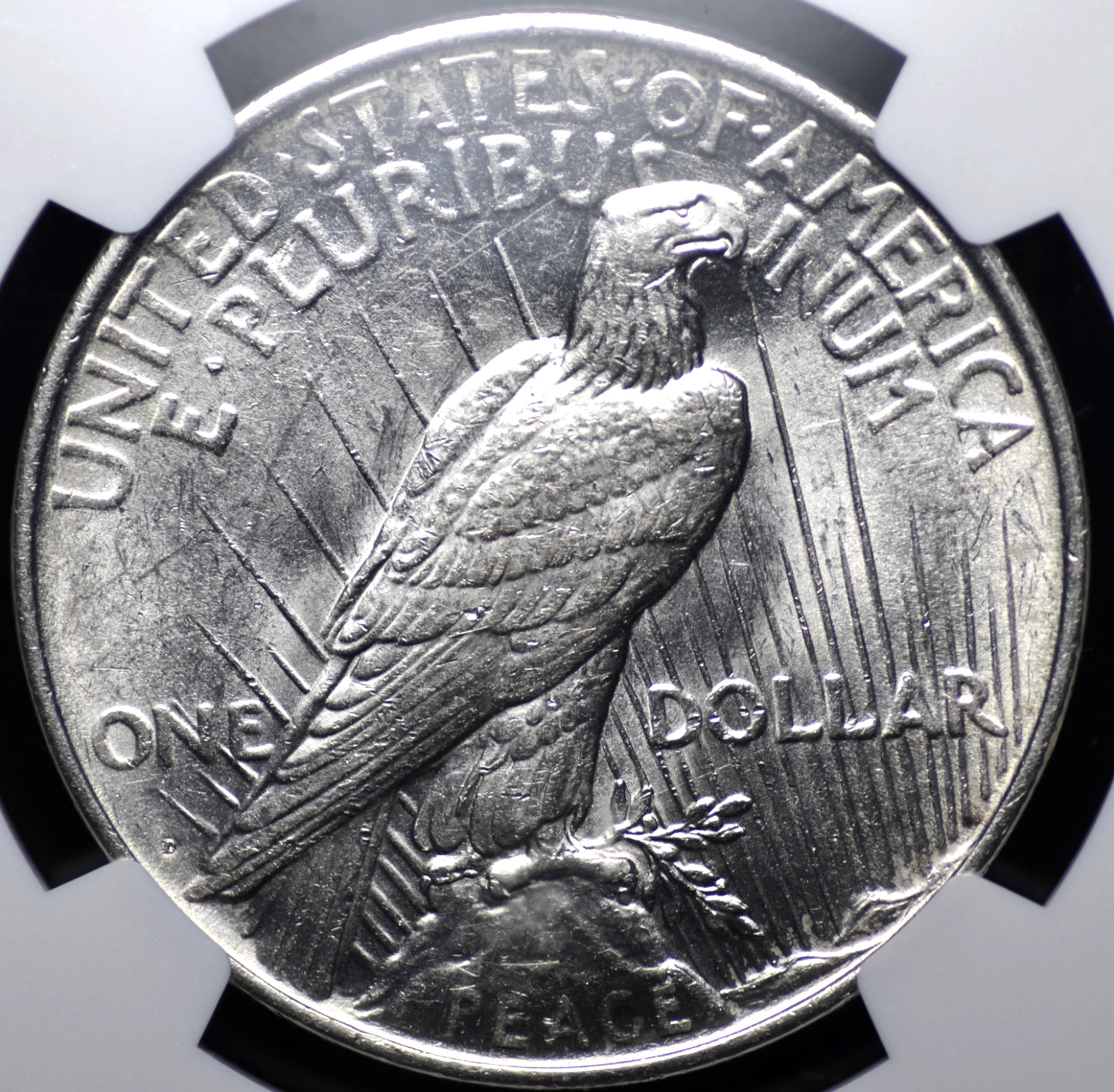1927 D PEACE DOLLAR NGC MS 61 UNCTUOUS SILVER SATIN LUSTER, STRONG STRIKE, MARKS