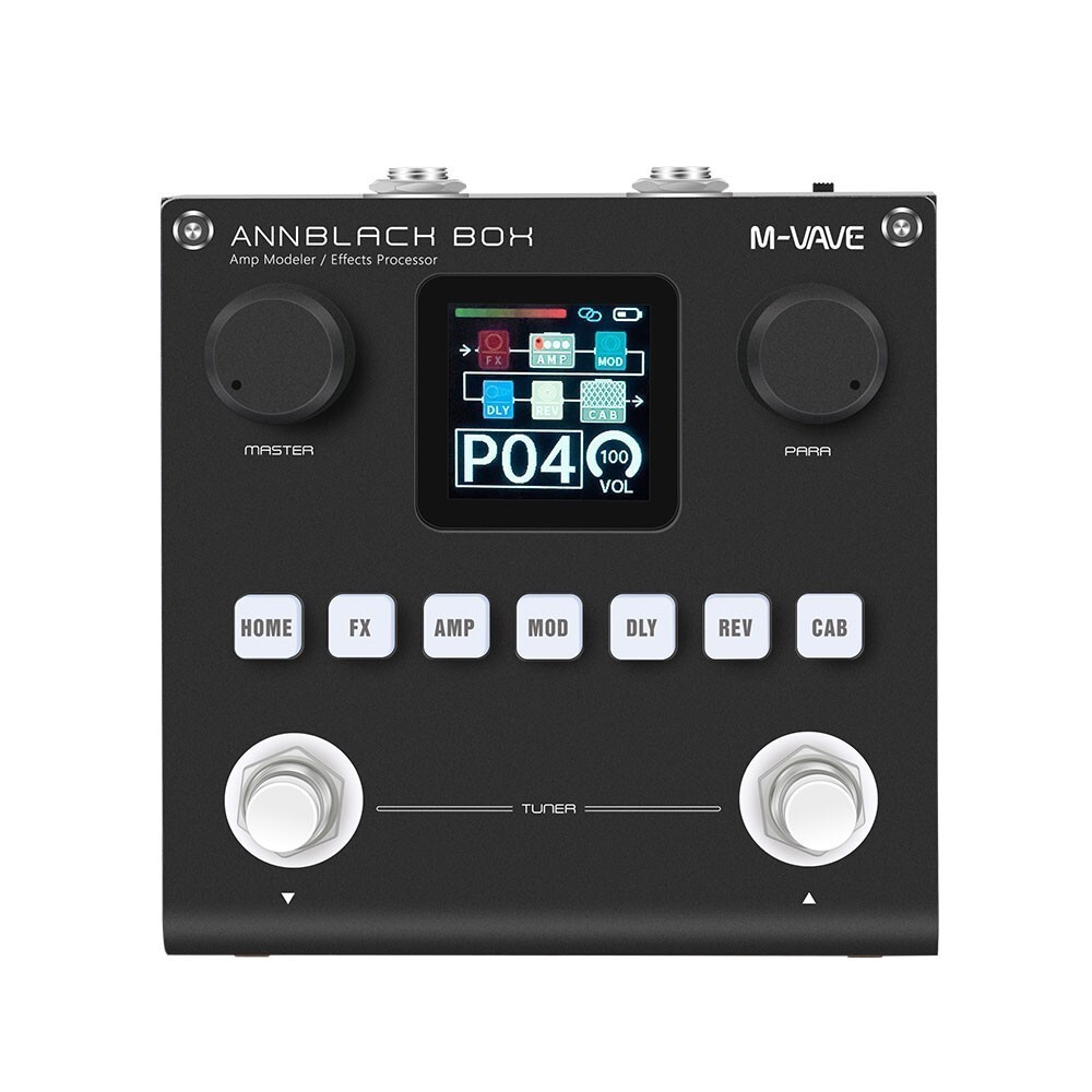 M-VAVE ANNBLACK BOX Amp Modeler Effects Processor 1.54" Screen for Guitar Bass