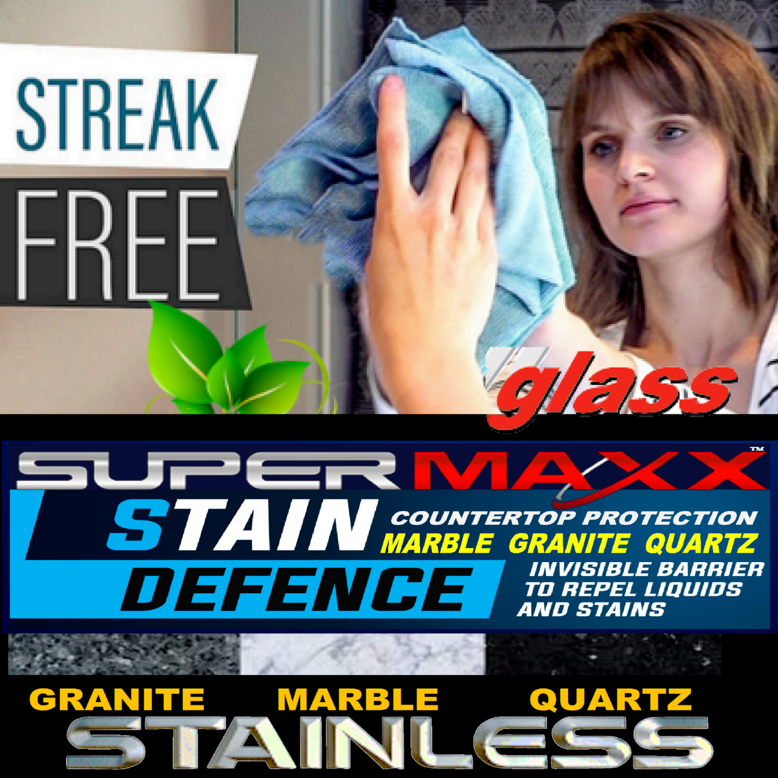 COUNTERTOP SEALER, ALL SURFACE CERAMIC SPRAY GRANITE MARBLE QUARTZ STONE GLASS