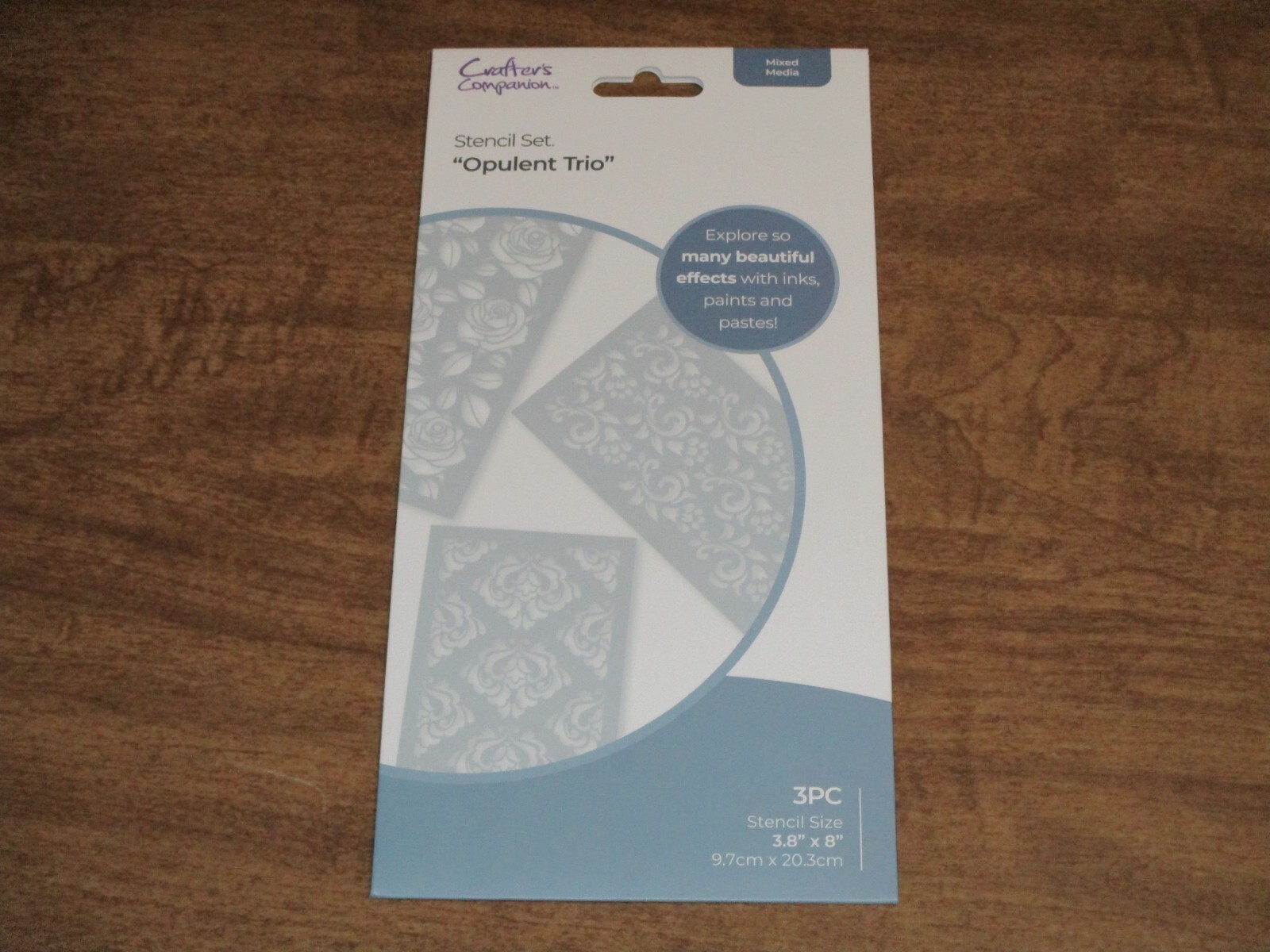 CRAFTERS COMPANION STENCIL SET OPULENT TRIO