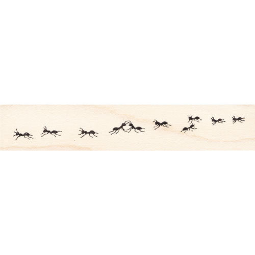 Ant Trail Beeswax Rubber Stamp Mounted Insects Animals Wildlife Nature