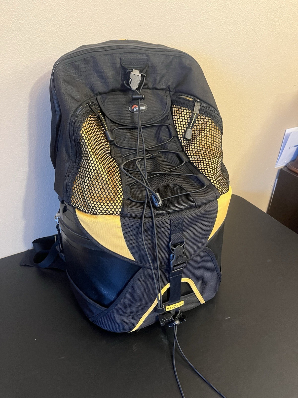 Lowepro DryZone Rover Backpack Camera Bag Black Yellow Light Use