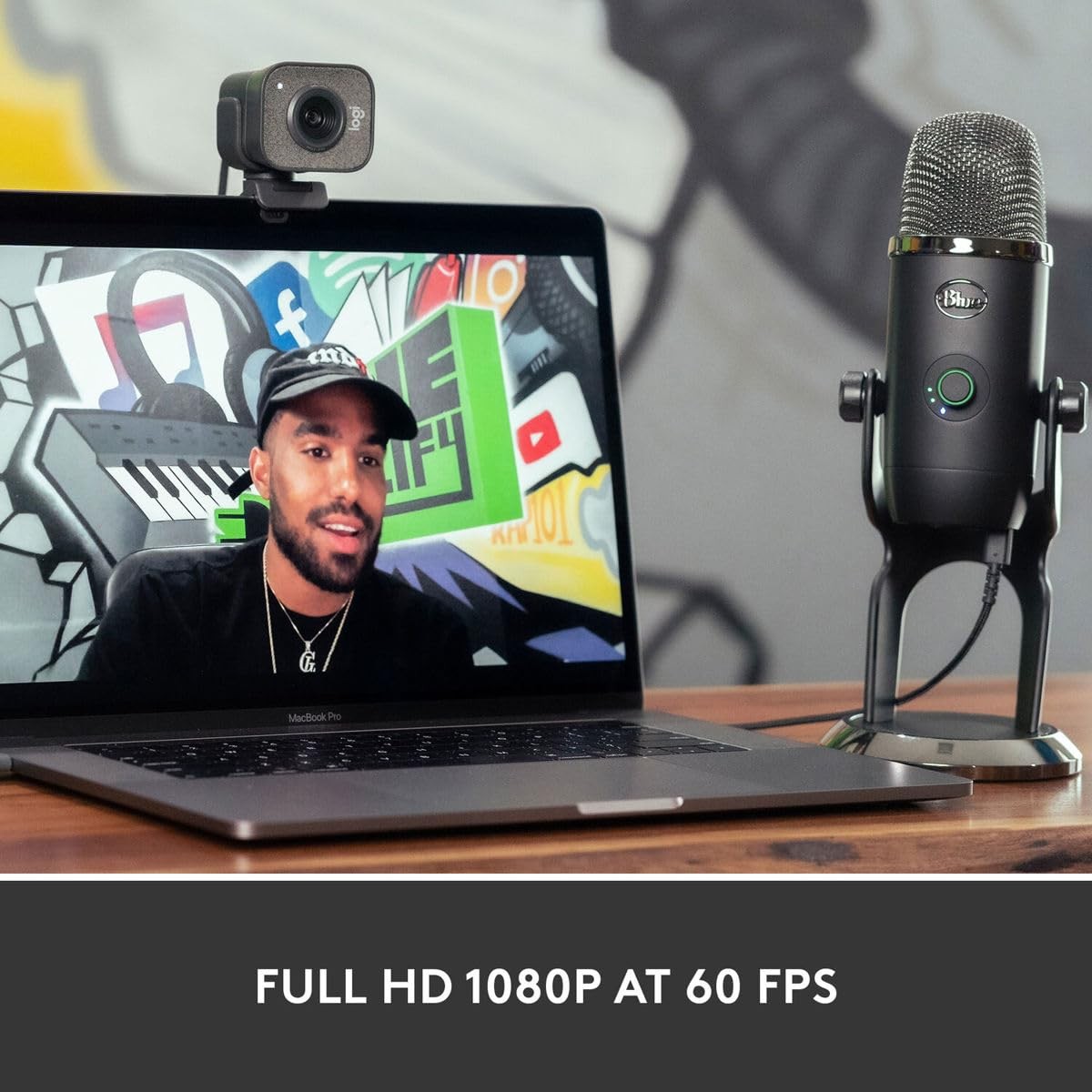 Logitech StreamCam Plus Full HD 1080p USB C Webcam Graphite