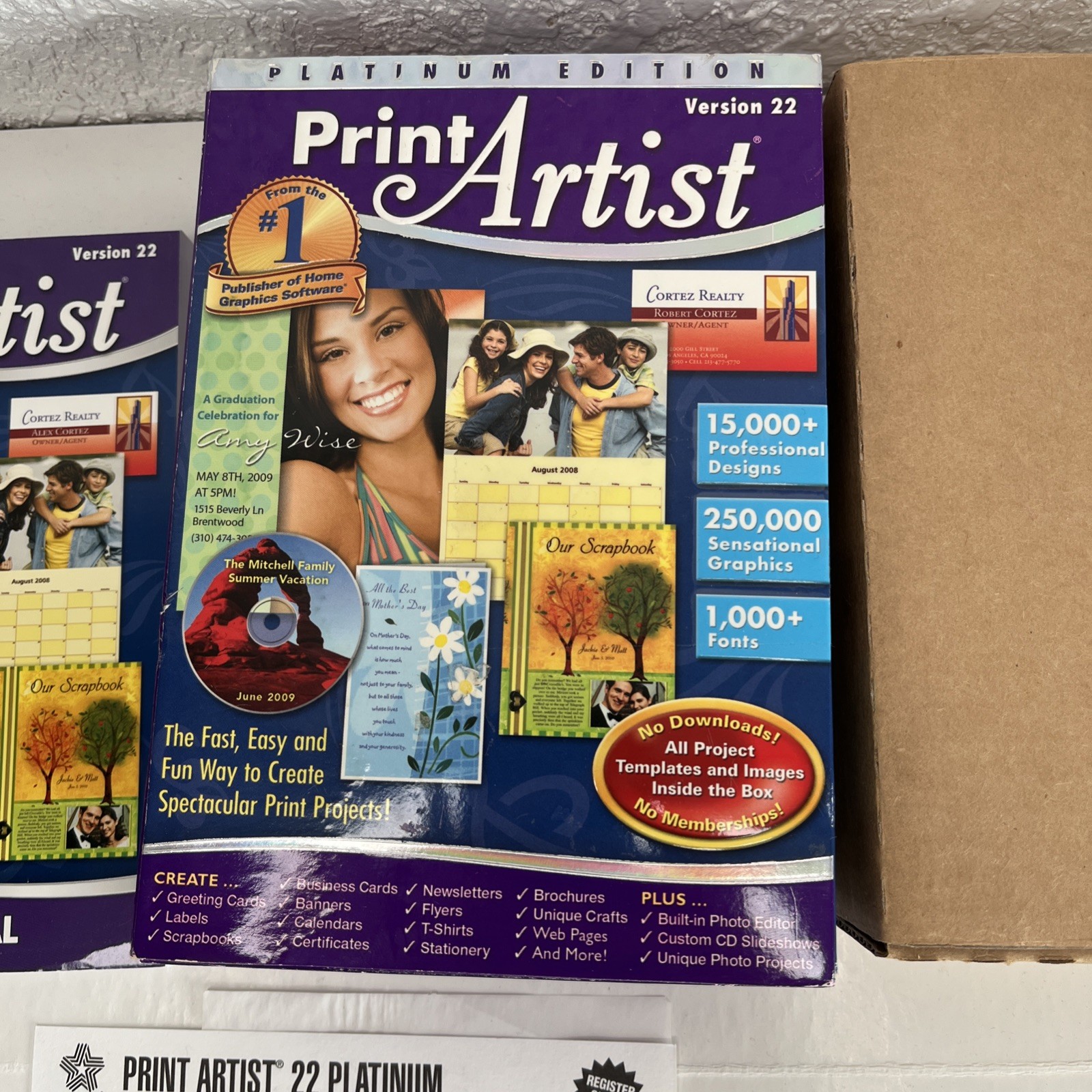 Print Artist Version 22 Platinum Edition Software Original Box CD 2007 USA