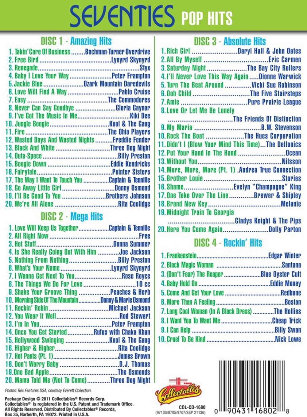 VARIOUS ARTISTS 70S Pop Hits (CD)