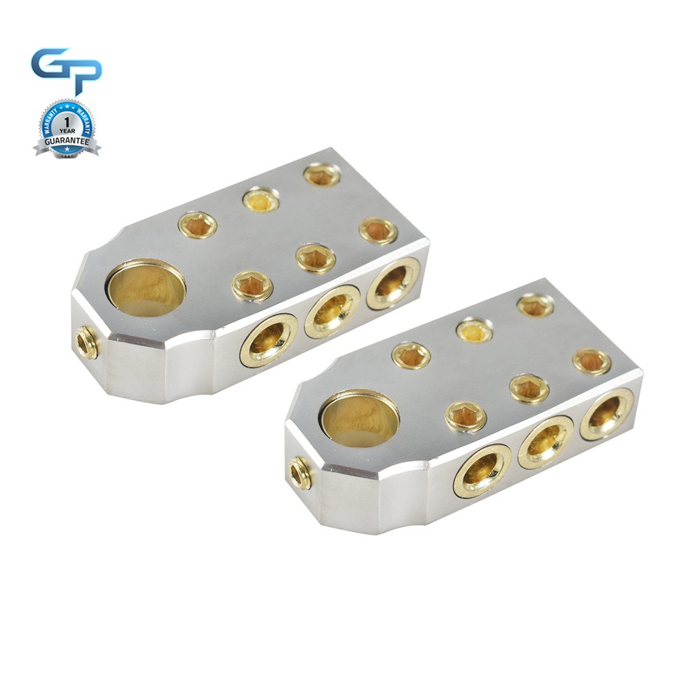 2PCS Battery Terminal Car Audio Top Post (6) 1/0 & 4 Gauge