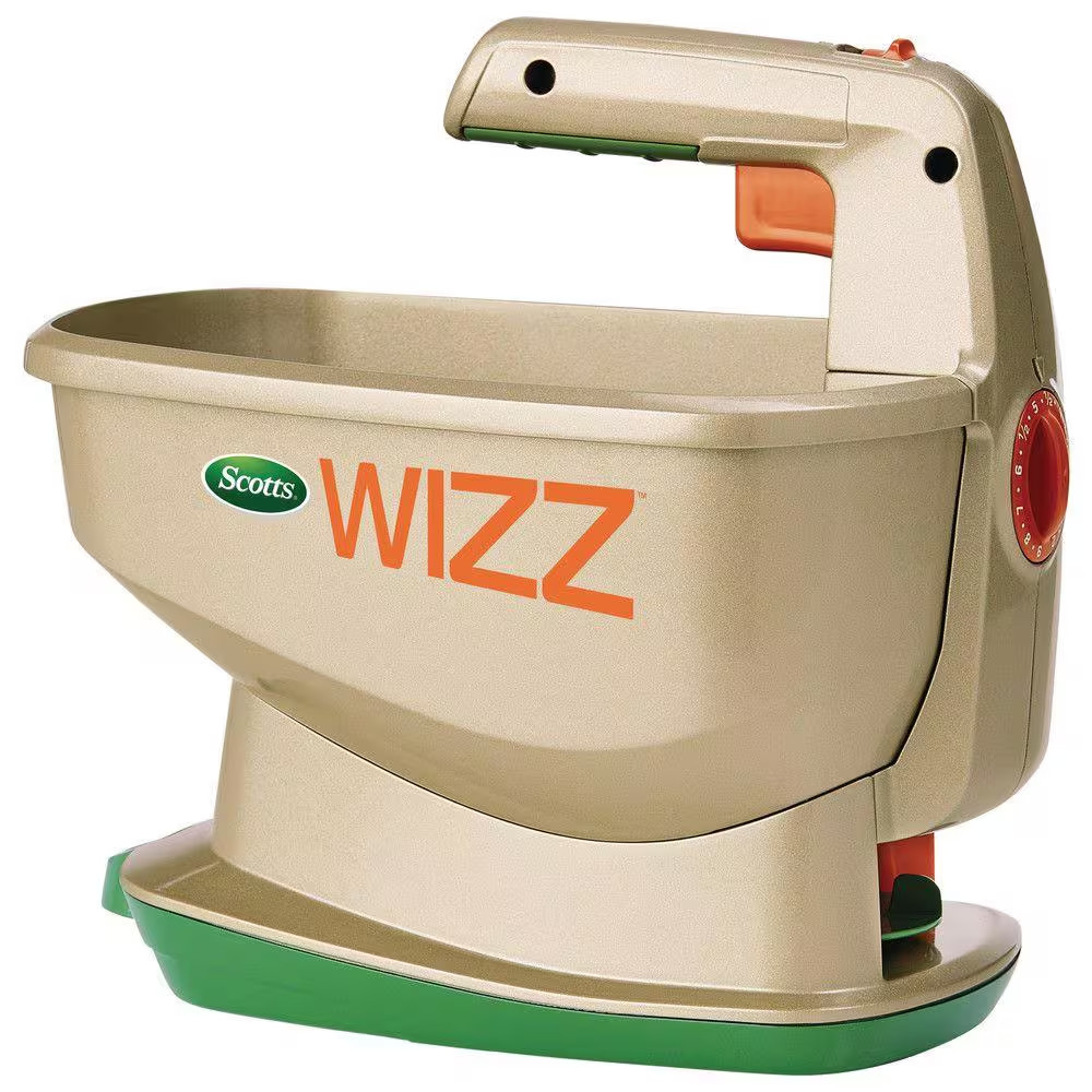 Wizz Spreader Holds up to 2,500 Sq. Ft. of Product, Handheld Spreader for Grass
