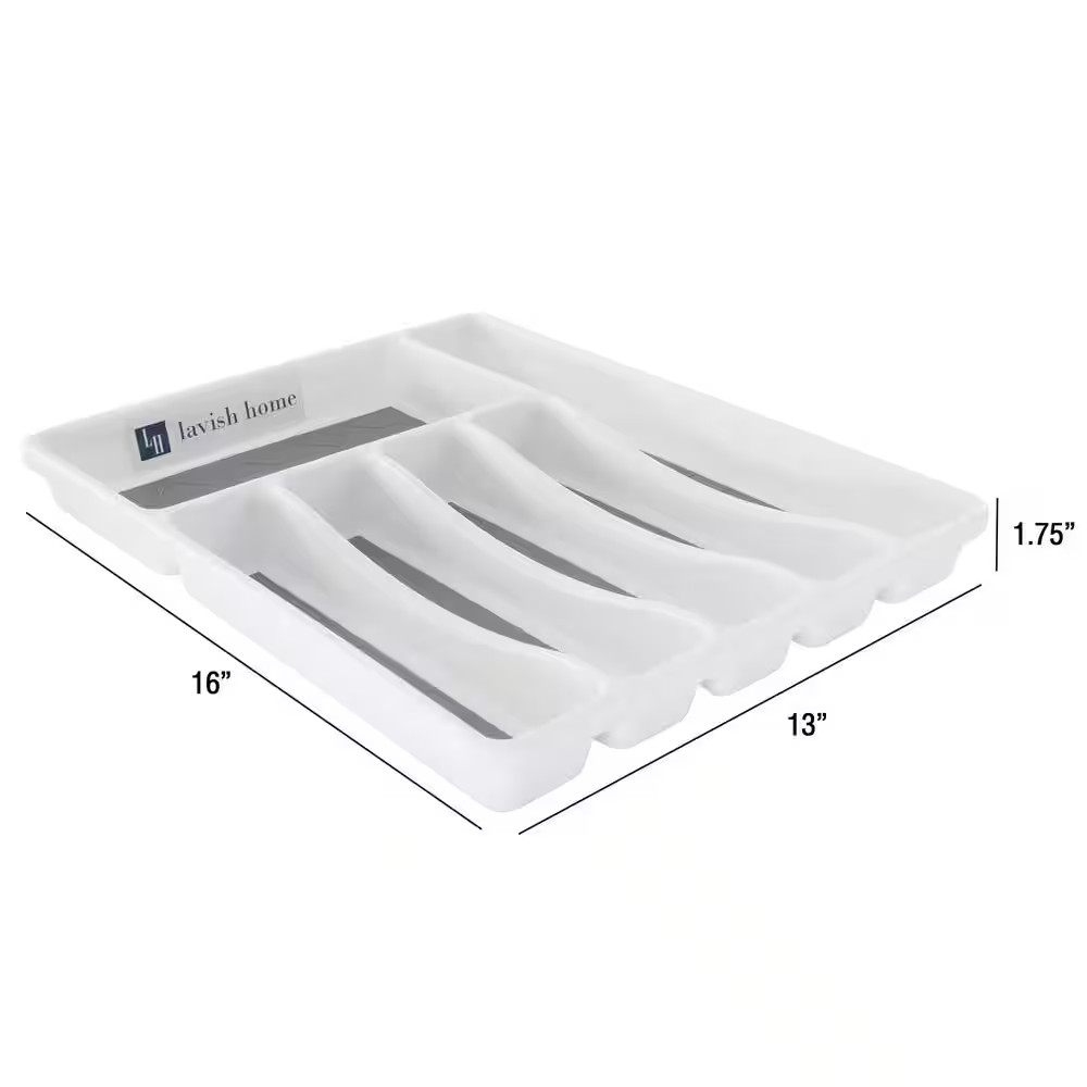 White Durable Plastic Drawer Organizer with 6-Sections
