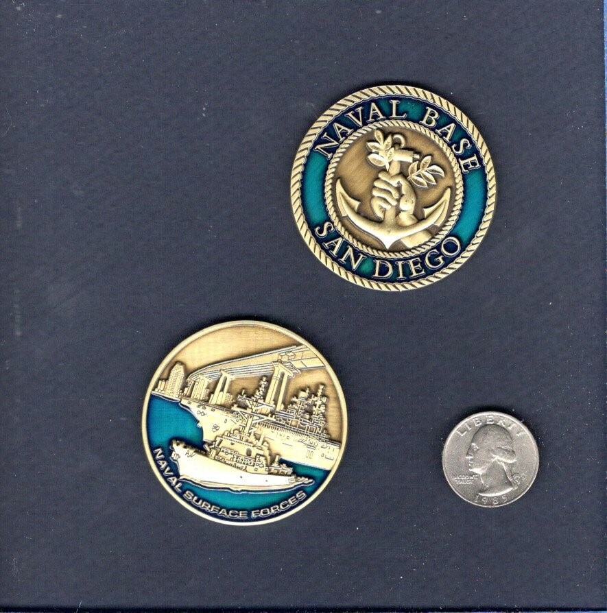 NAVSTA Naval Station Base SAN DIEGO CA Challenge Coin US Navy Ship Squadron