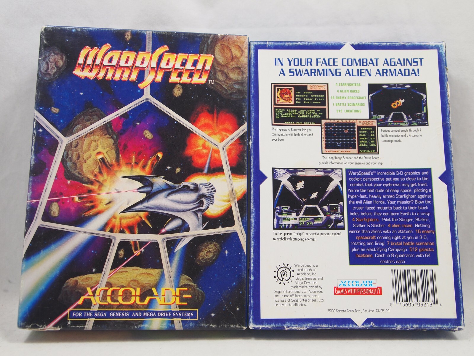 WarpSpeed (SEGA Genesis) Authentic CARDBOARD BOX ONLY!