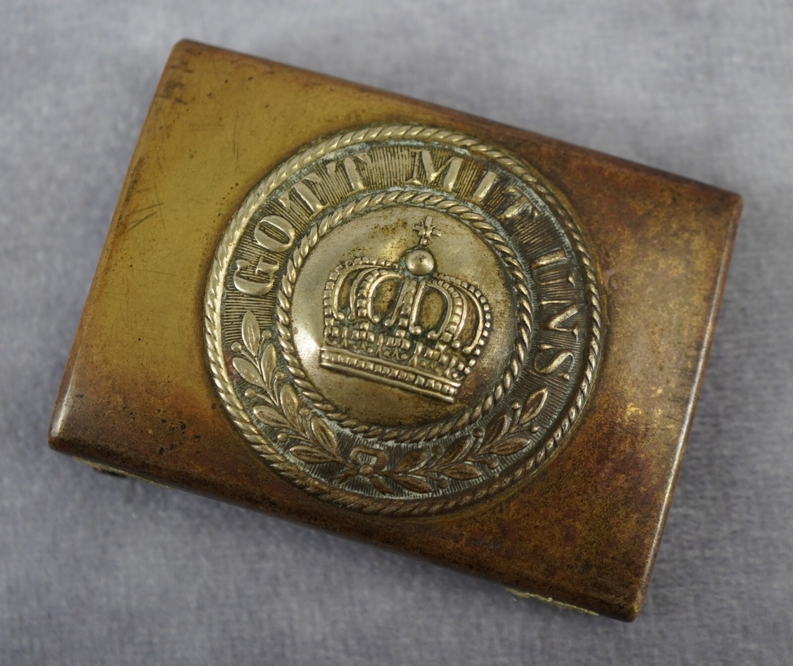 WW1 German prussian belt buckle gott mitt uns army military trench vet estate