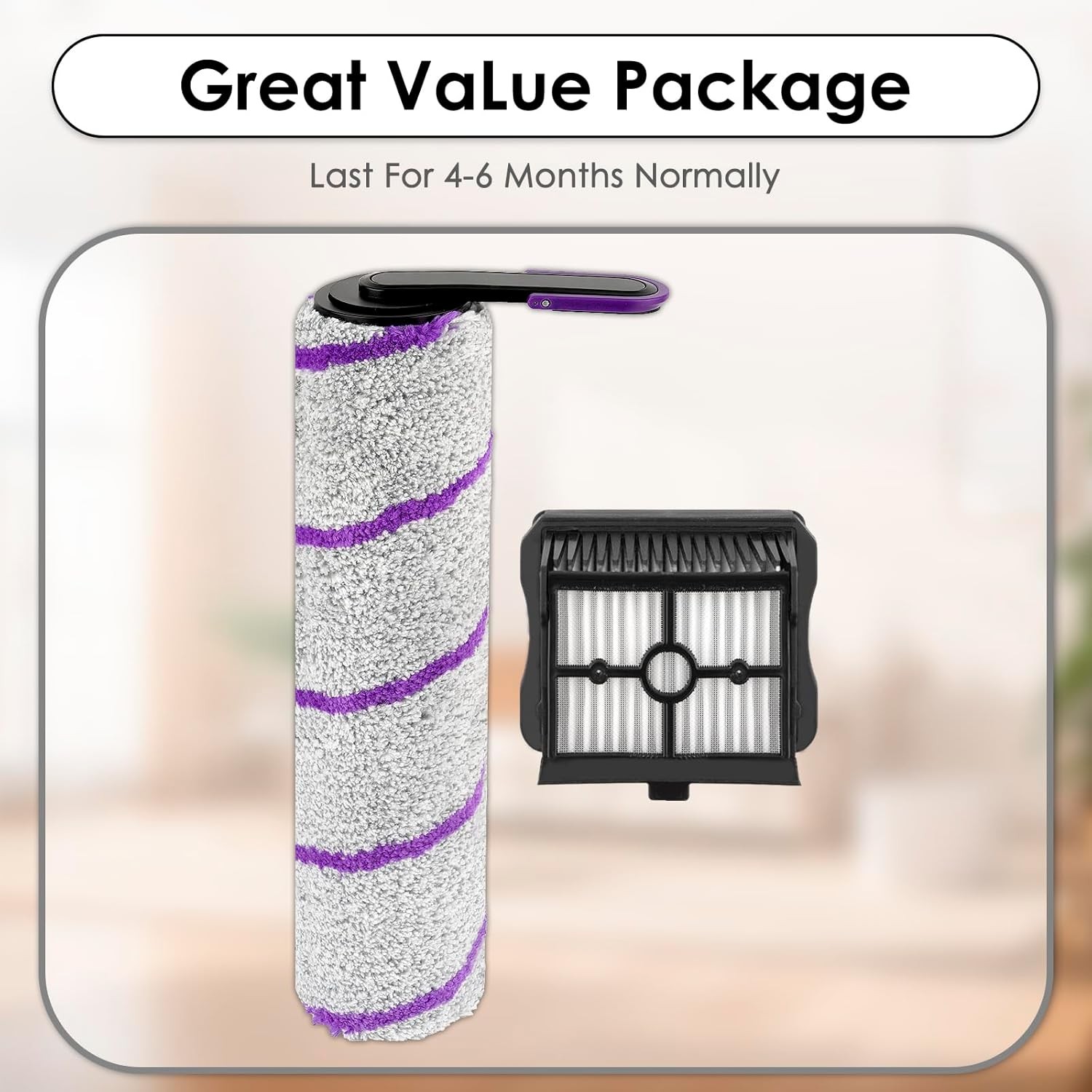 2 Pack S20 Pro Replacement Brush Rollers and Filters Compatible with Narwal S20