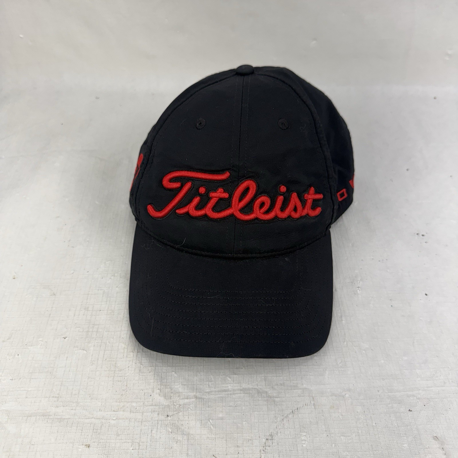 Titleist Pro V1 Footjoy Cap Hat Embroidered Golf Strapback Black Red