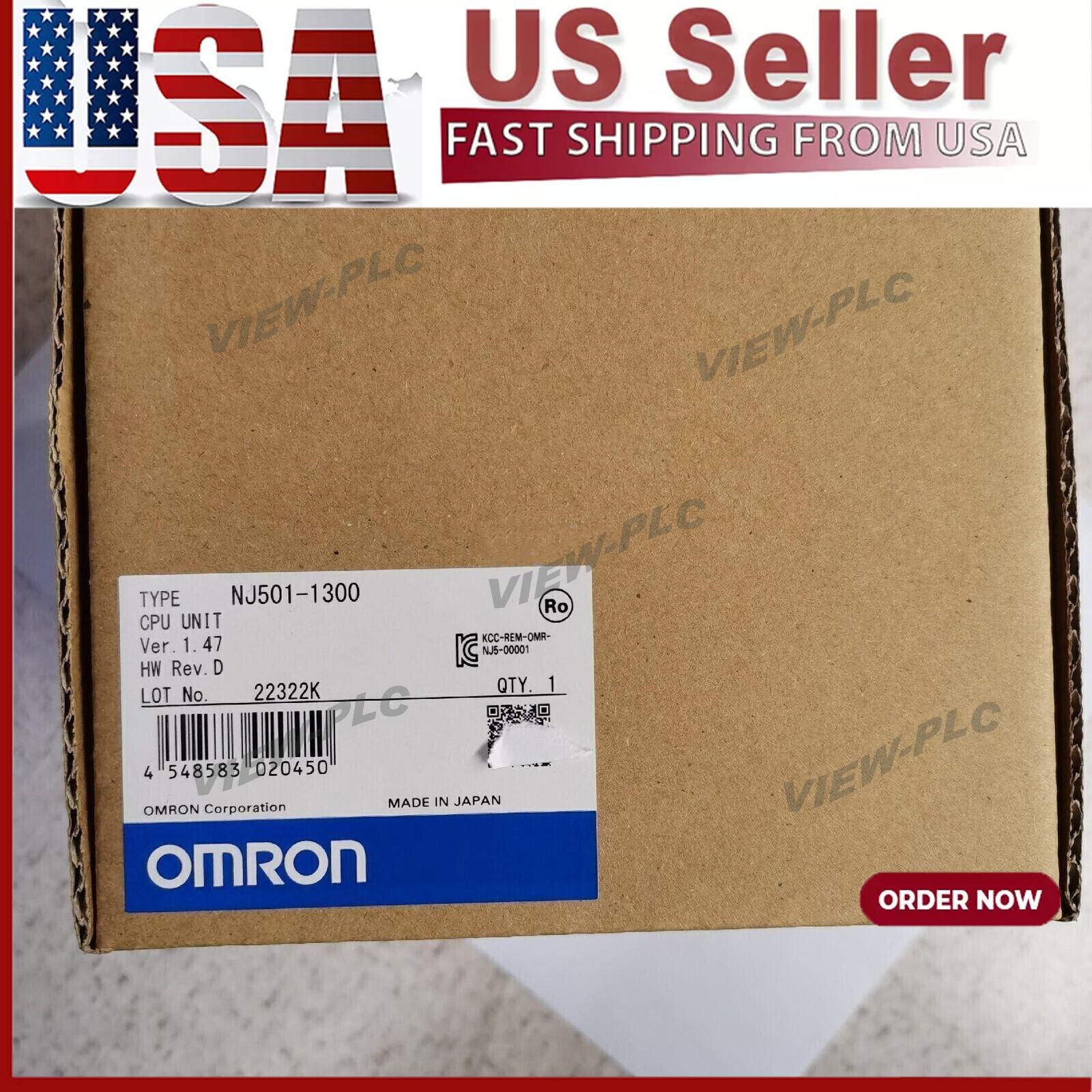 New OMRON NJ501-1300 PLC Module NJ501-1300 CPU Unit NJ5011300 US Free TAX