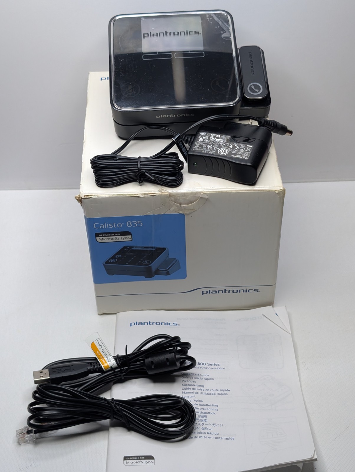 Plantronics Calisto P835-M Bluetooth Conference Speakerphone Complete w/ Box