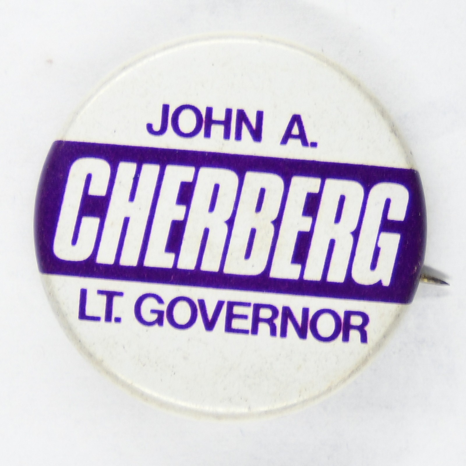 1970s John A Cherberg Lt Governor Washington Pin Political Democrat 1.125in
