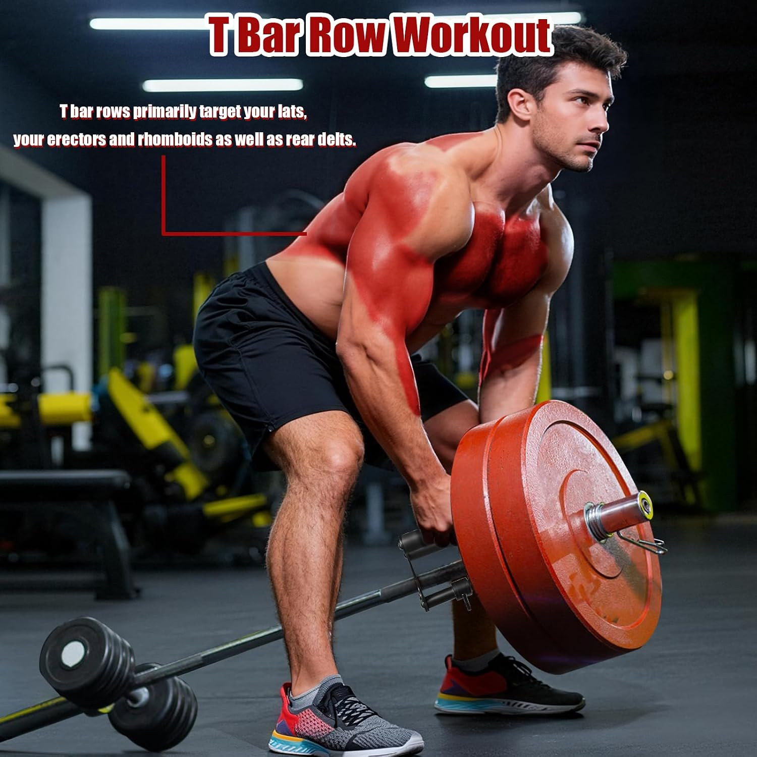 V bar Handle T Bar Row Attachment, Landmine Handle for Barbell, Exercise Machine