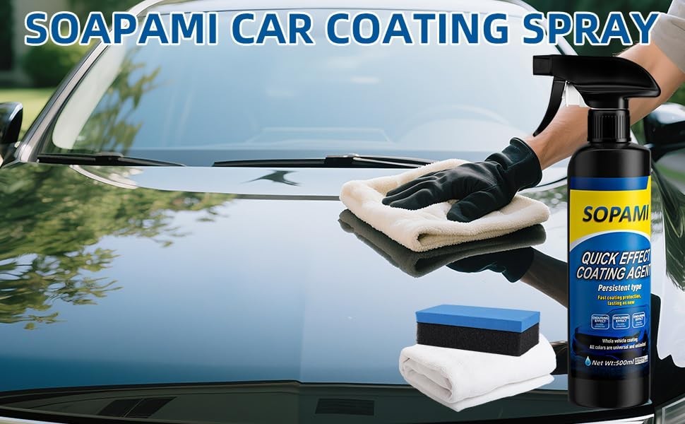 Ceramic Paint Sealant Spray - Maximum Gloss & Shine, Hydrophobic Coating for Car