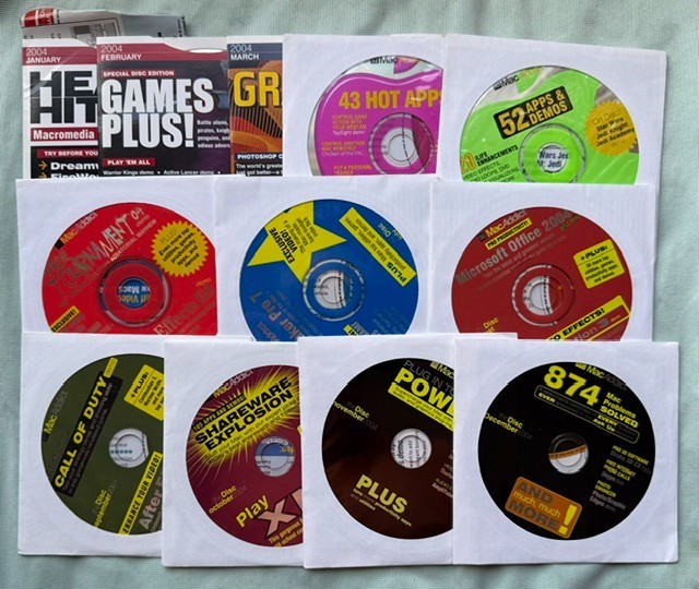 "MacAddict" Vintage Mac Software CD Disks, 47, compiling software, demos, games