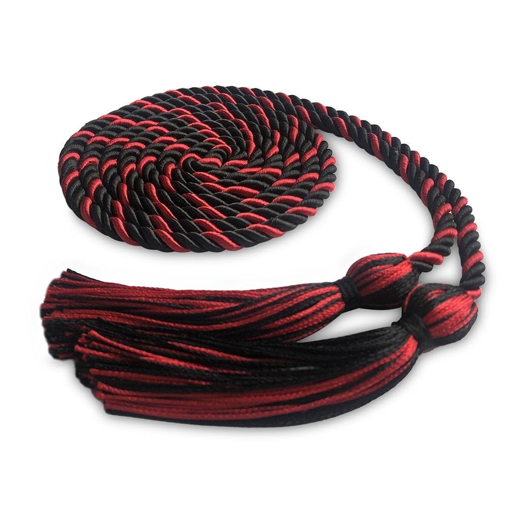 Endea Graduation Single Honor Cord Black/Red for High School & College