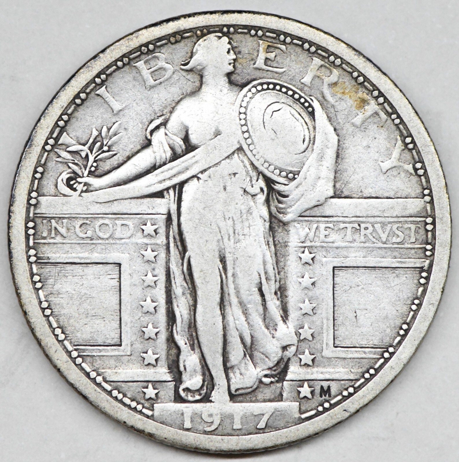 1917 standing liberty quarter type 1