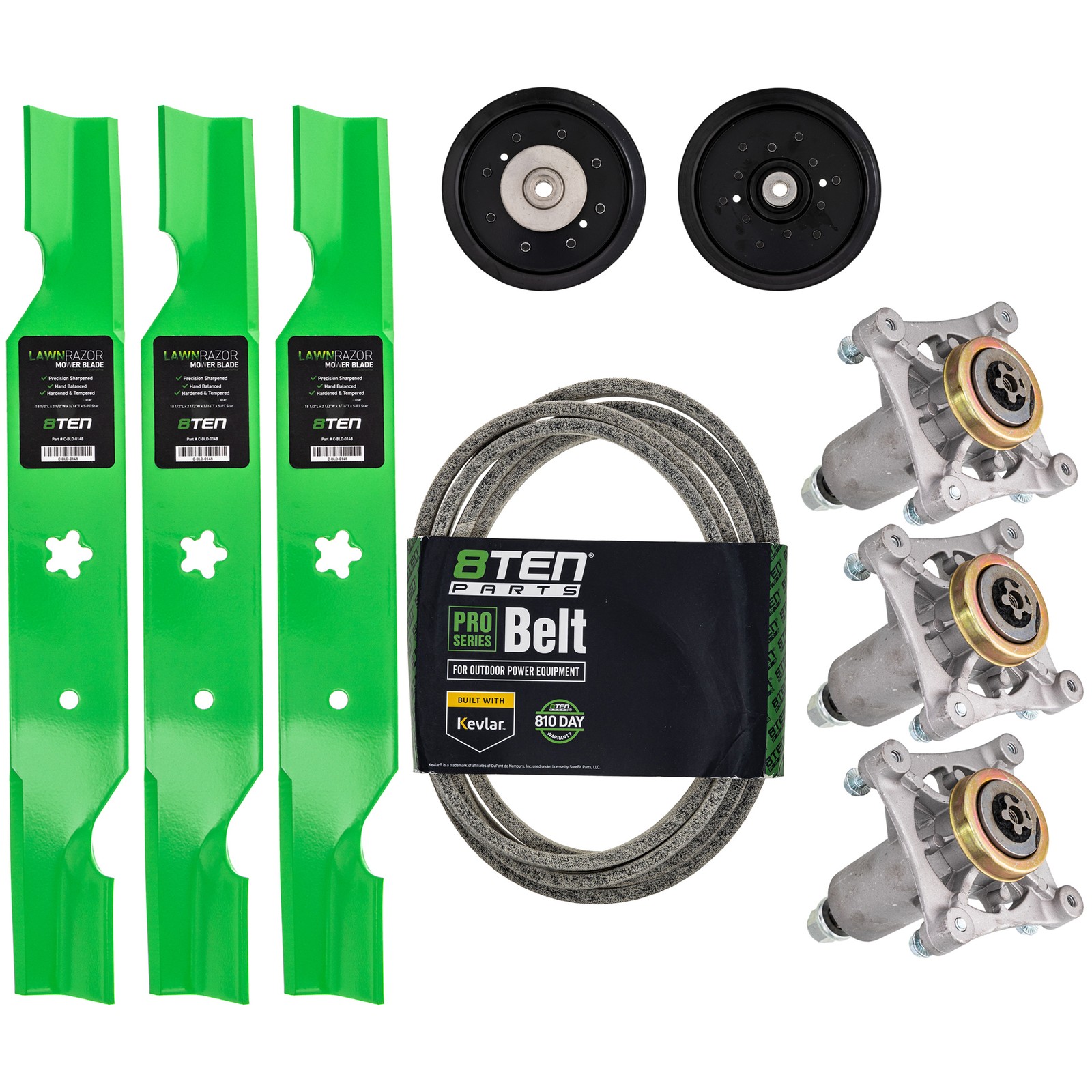 Deck Kit Blade Spindle Belt Idler for Husqvarna Z254 Poulan 541ZX 54 Inch