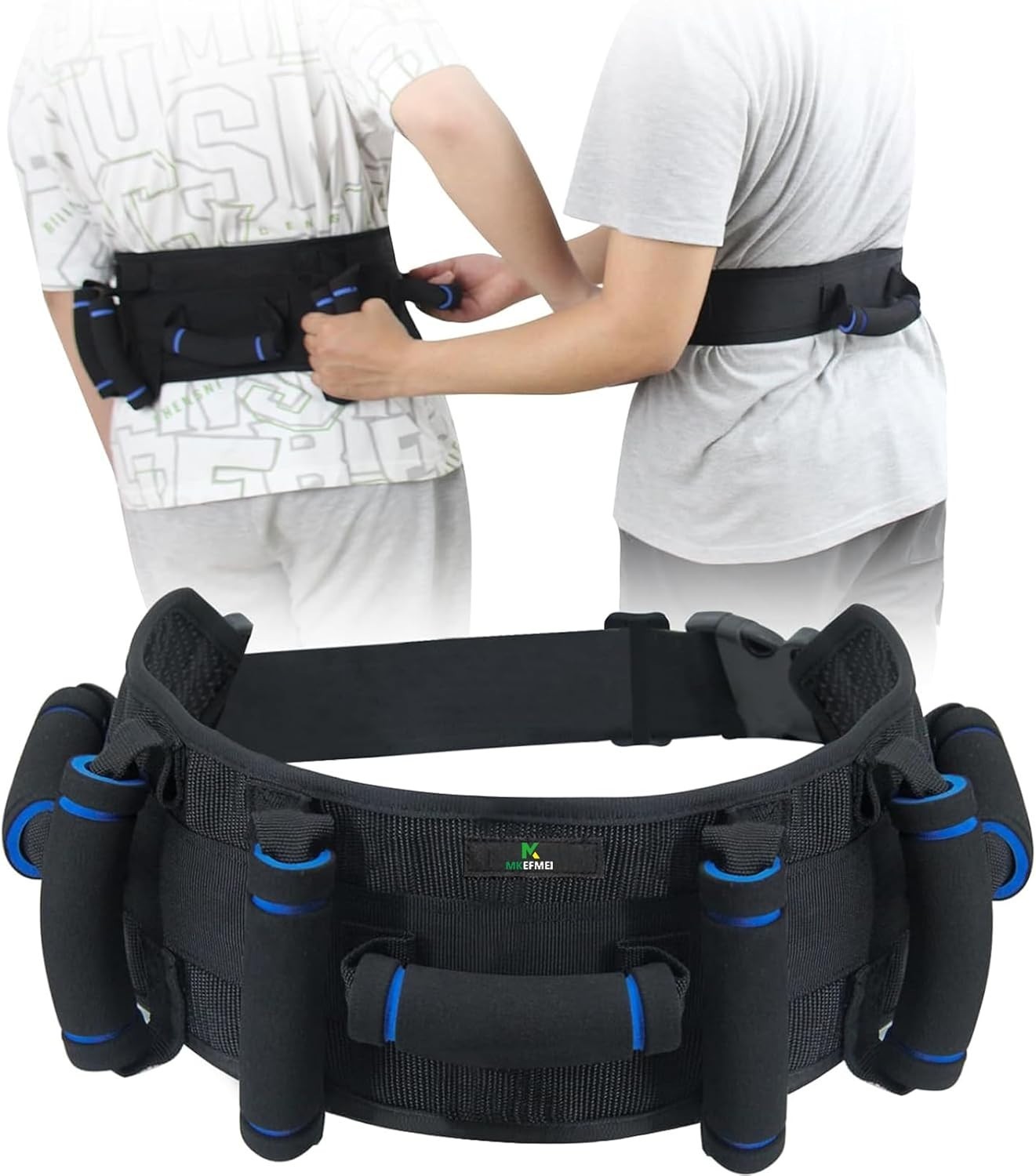 Gait Transfer Belt for Seniors, 7 Handles, Quick Release Buckle, Medical Use
