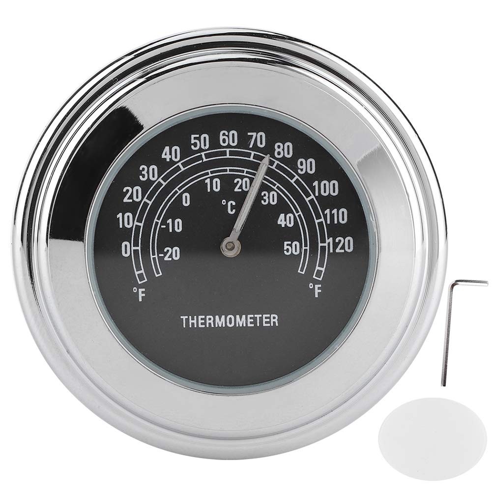 Bicycle Handlebar Thermometer, 1 Inch 7/8 Inch Handlebar Mount Thermometer 50°C Measuring...