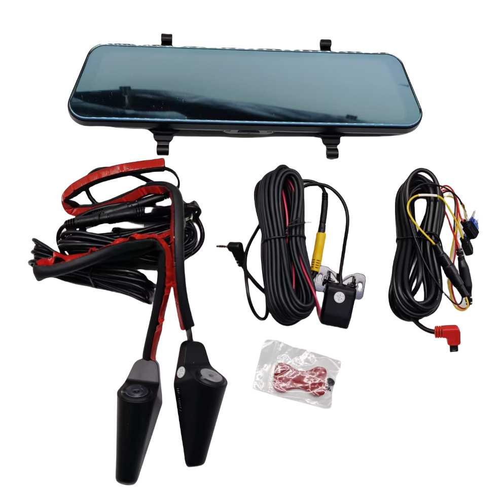12in Dash Cam Car DVR Rearview Mirror Video Recorder ADAS BSD Night Vision W/Cam