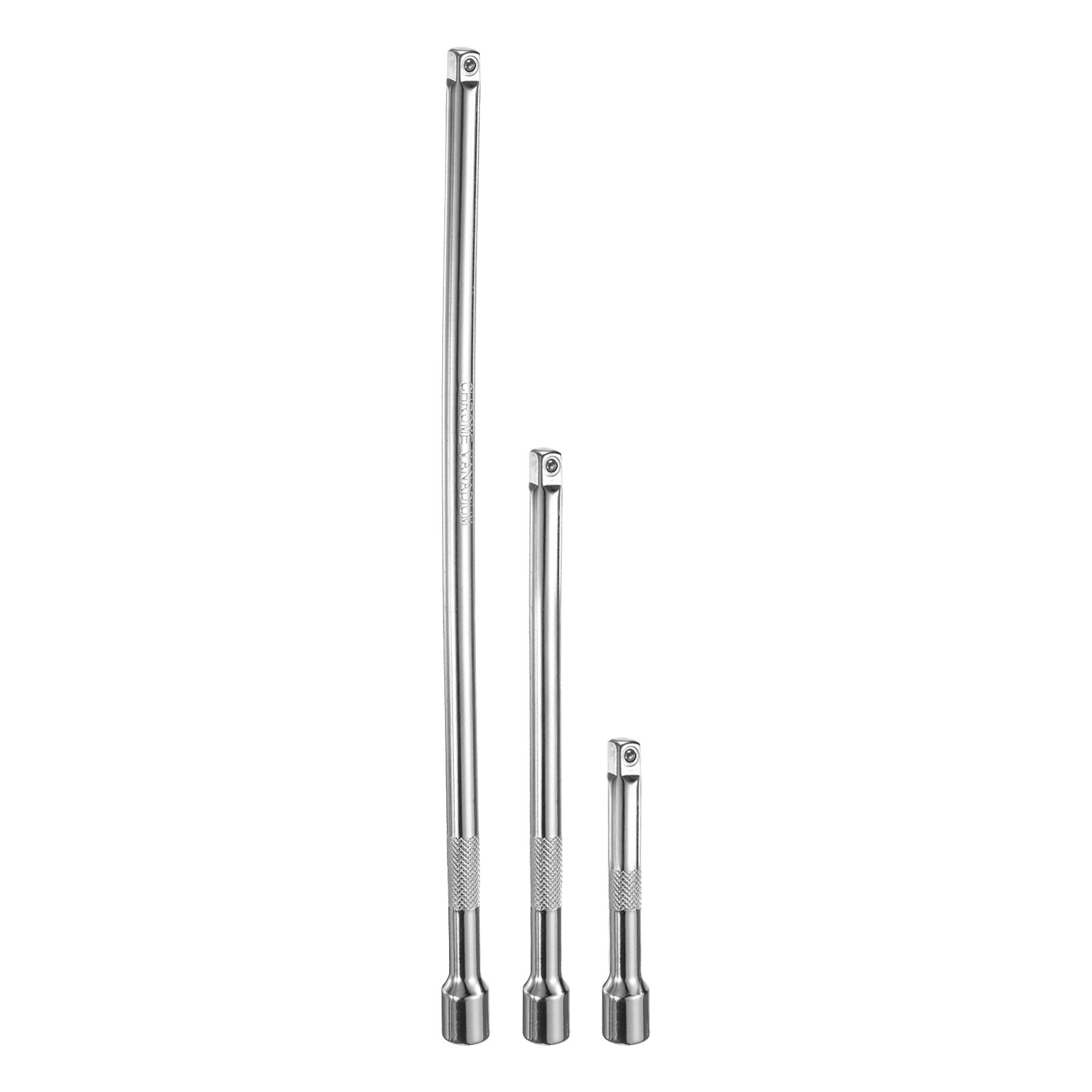 1/4" Drive Impact Extension Bar 3" 6" 10" Wrench Extender Silver 3-Piece Set