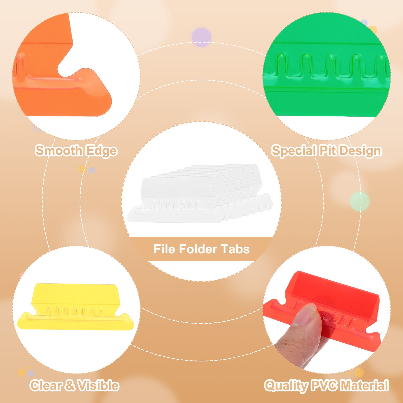 3" File Folder Labels, 24pcs File Folder Tabs with Inserts Labels, Red Slot