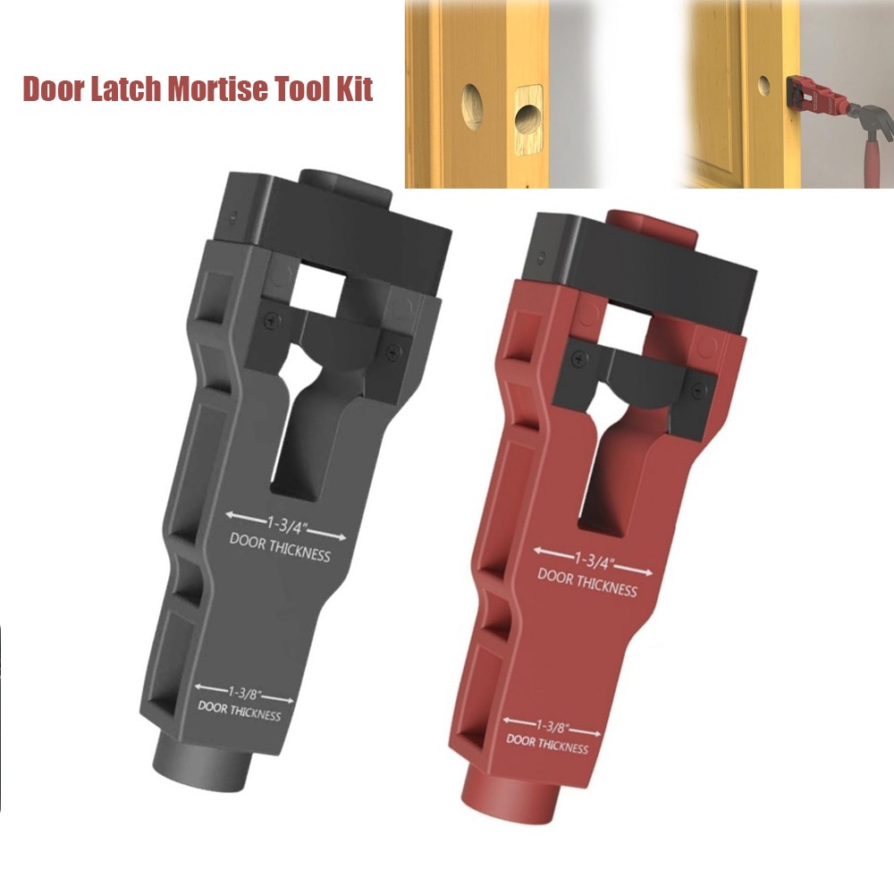 Door Latch Installation Kit for Thick Wood Doors 1-3/4" or 1-3/8" Install Guide