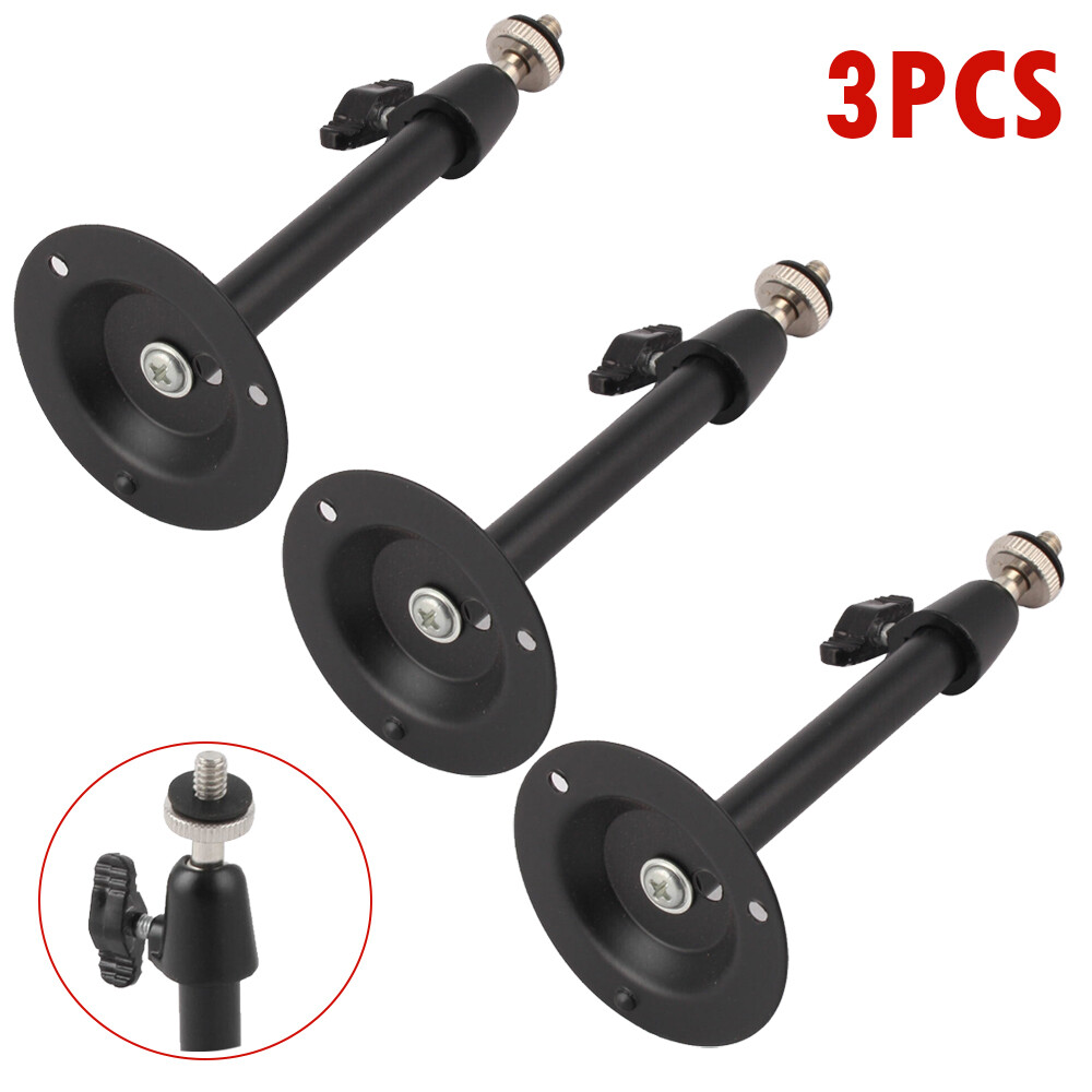 3X Metal Security Housing Mount Bracket for CCTV Camera Black