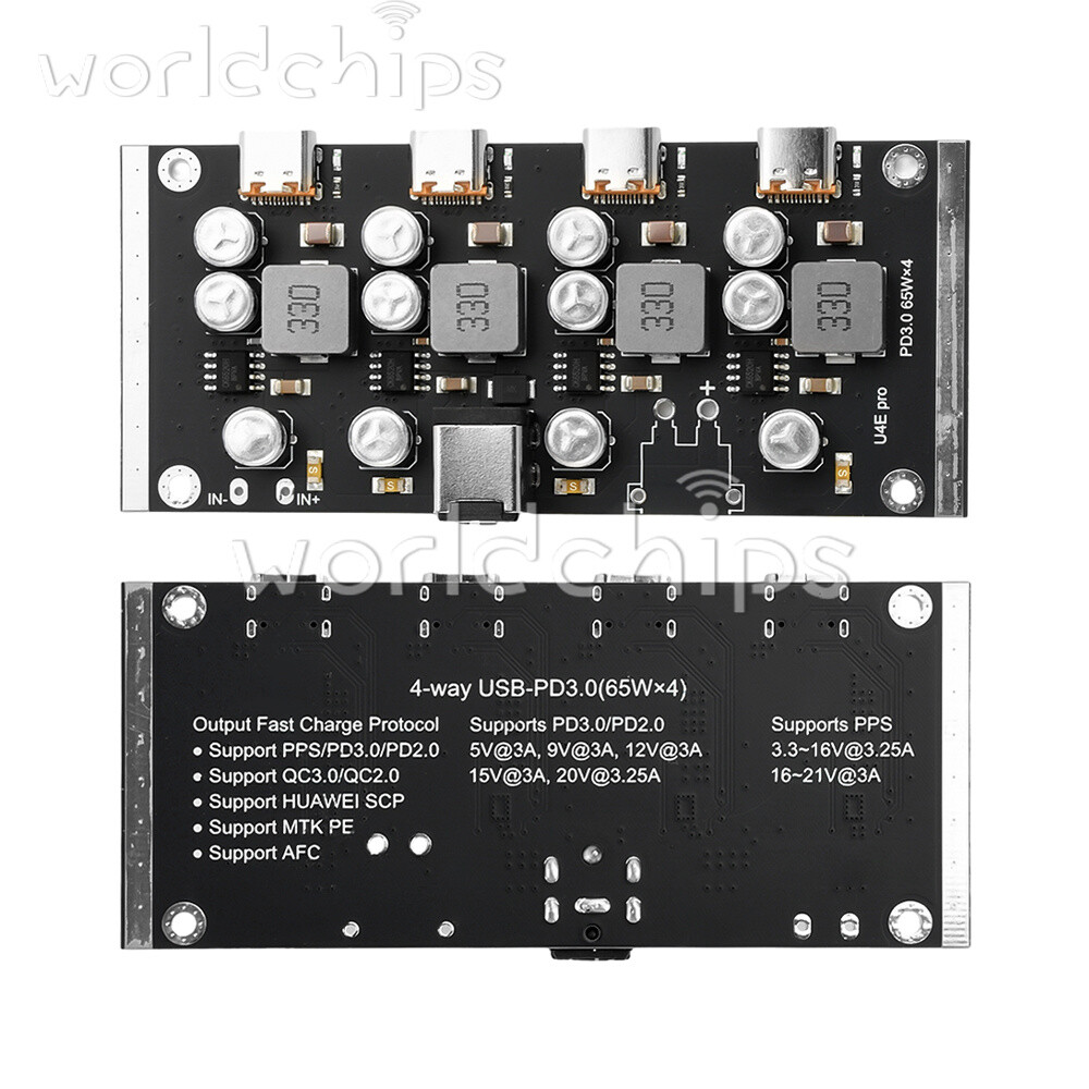 4-way PD65W Fast Charging Module PRO Type-C Support PD3.0/2.0 QC3.0/2.0 FCP AFC