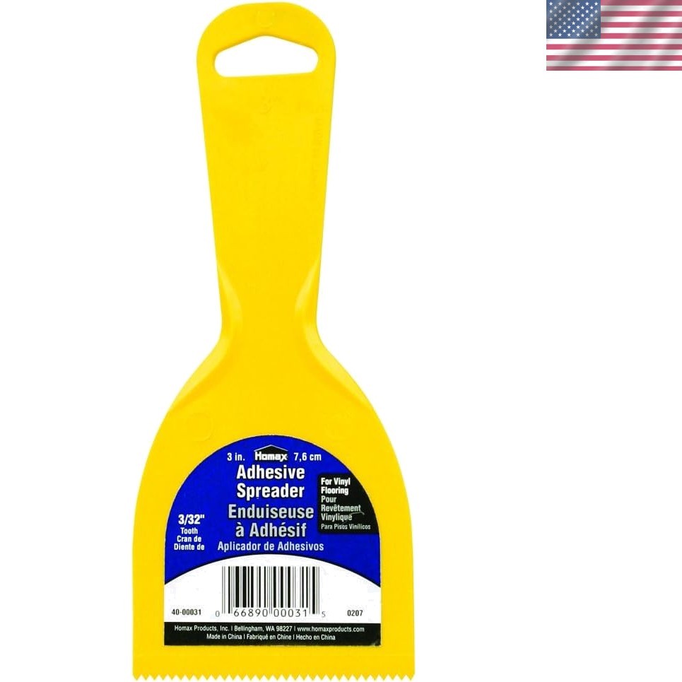 3-Inch Adhesive Spreader with 3/32" Tooth for Perfect Vinyl Flooring Install
