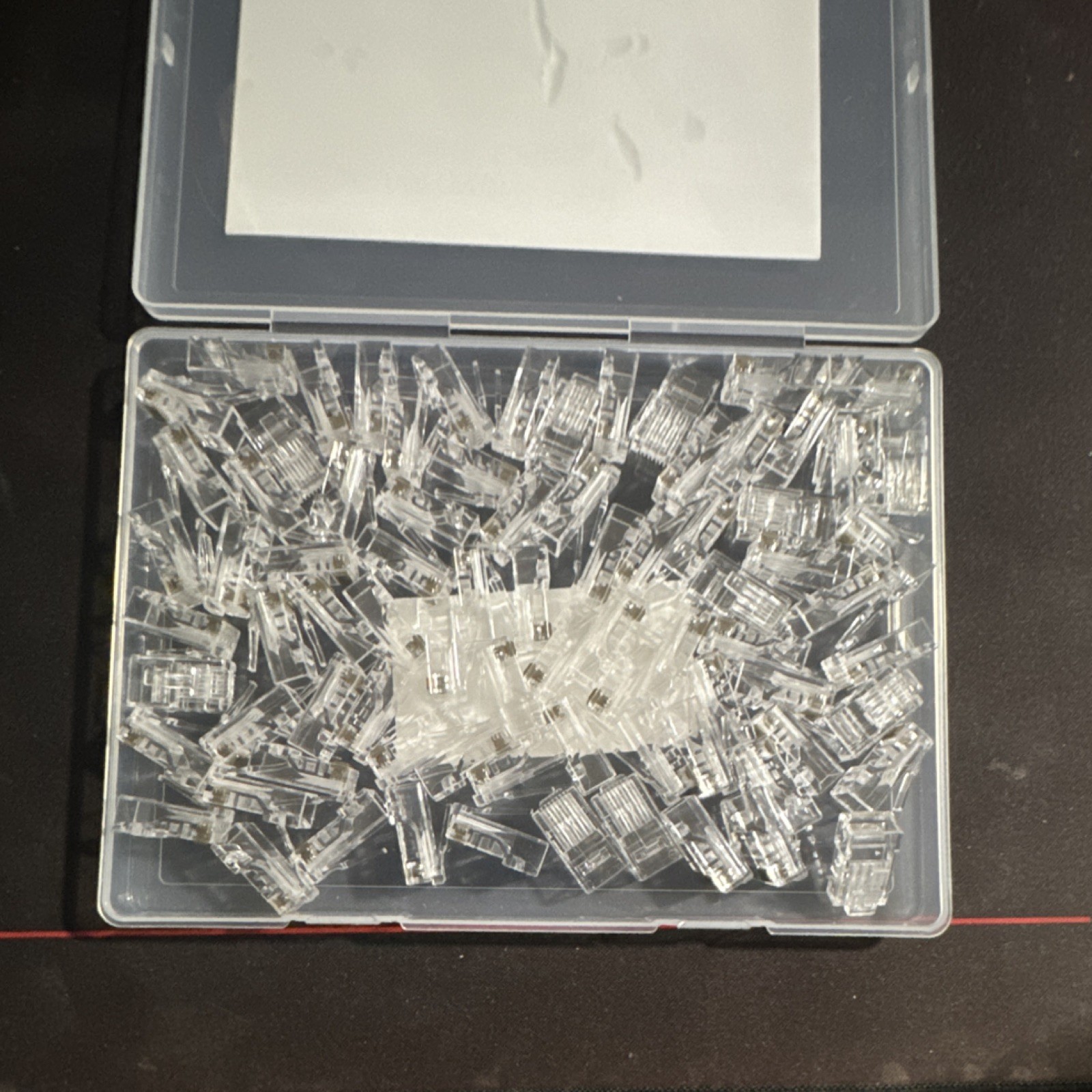 TMYJFM RJ45 Network Plug Cable Crimp Connectors, Clear, 80pcs