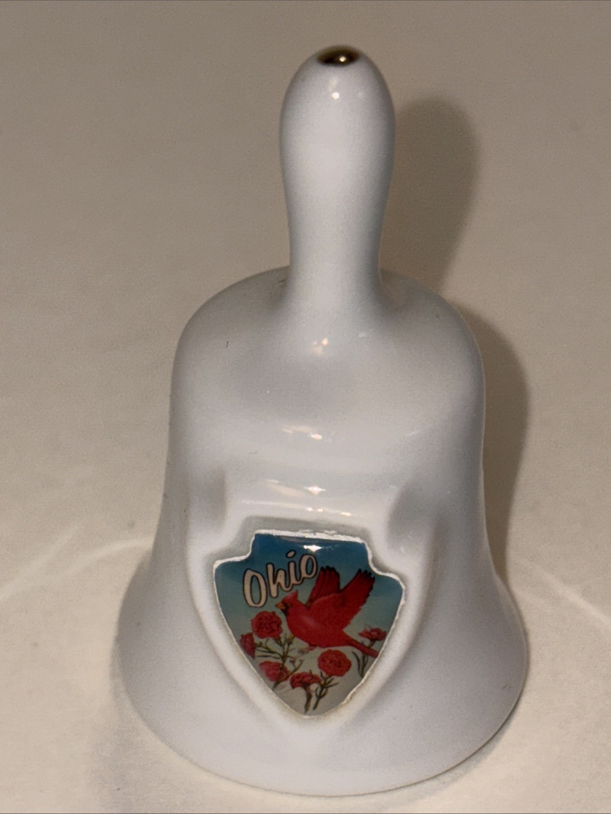 Lipco USA States Porcelain Souvenir Mini Bell-Ohio PREOWNED