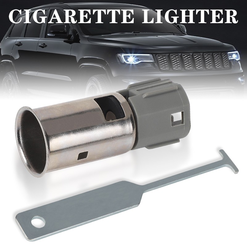 12V Lighter Auxiliary Power Outlet Socket & Removal Tool fit Jeep Chrysler Dodge