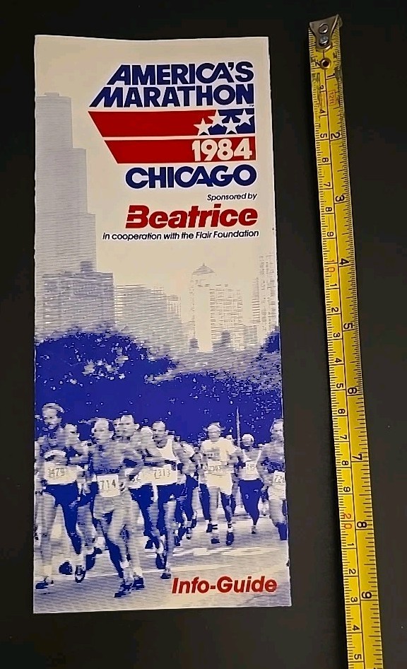 Chicago Marathon 1984 Info Guide Brochure Map America's Marathon