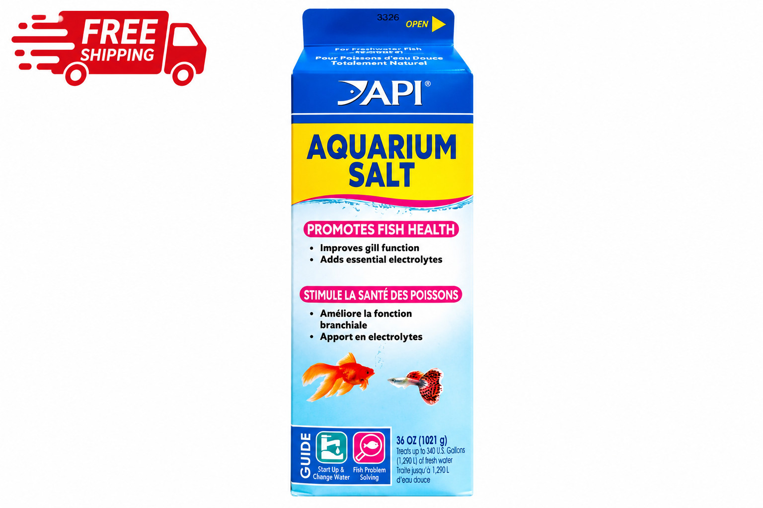 API Aquarium Salt Freshwater Treatment 36 oz Promotes Fish Health Aquarium Care