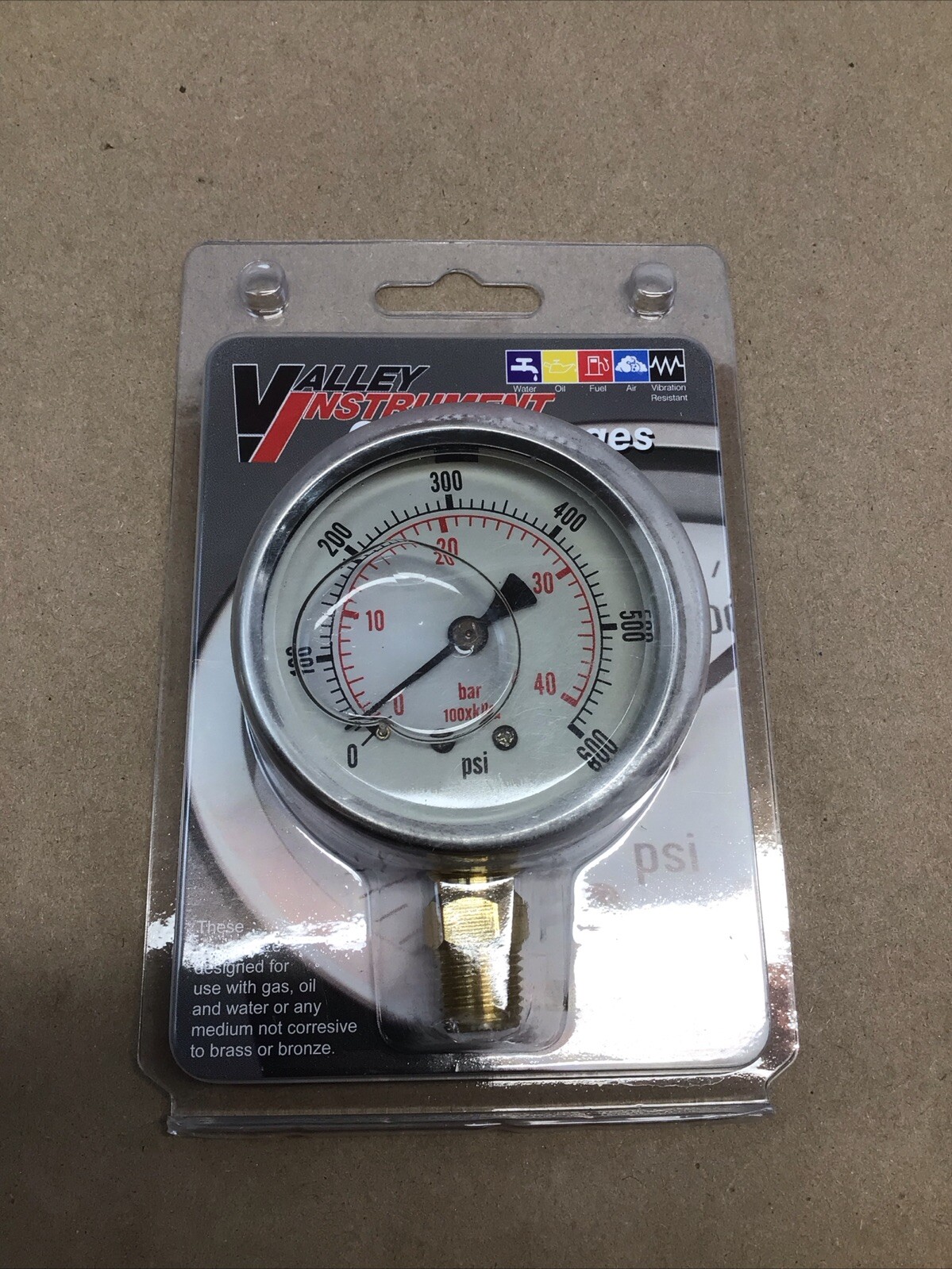 Valley Instrument Quality Pressure Gauges 53674 Gauge 600 PSI